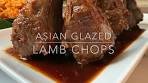 Asian glazed lamb chops