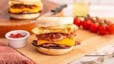 Bacon, Sausage & Egg Breakfast Muffin