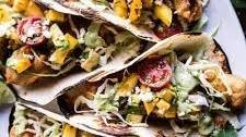 Baja Fish Tacos with Chipotle Mango Salsa.