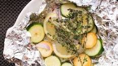 Baked Cod and Summer Squash in Foil Packets Recipe