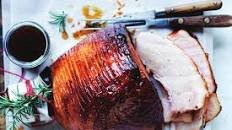 Baked ham with brown sugar and bourbon glaze recipe