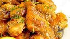 Baked Honey Lemon Glazed Wings