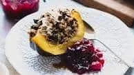 Baked Oatmeal Stuffed Acorn Squash