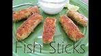 Baked Parmesan Crusted Fish Sticks