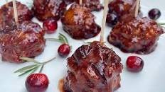 Balsamic Cranberry Turkey Meatballs