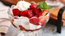 Balsamic Macerated Strawberries and Cream