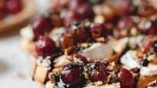 Balsamic Roasted Grape and Brie Crostini