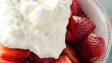 Balsamic Strawberries with Whipped Cream