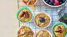 Banana oat muffins with mix & match toppings