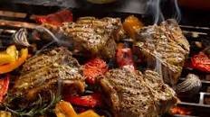 Barbecued Honey and Mustard Glazed Lamb Chops with Quinoa Salad