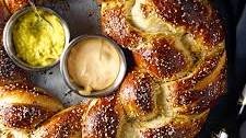 Bavarian Ham & Cheese Stuffed Pretzel Wreath