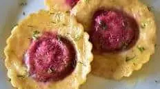 Beet and Goat Cheese Ravioli
