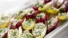 Belgian endive with herbed cream cheese