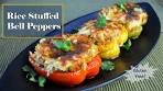 Bell Peppers with Mushroom and Rice FIlling|Bharwa Mirch ...