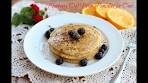 Blueberry Oat Bran Pancakes for One