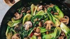 Bok Choy and Mushroom Stir Fry