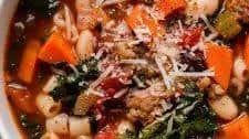 Bold and Hearty Minestrone Soup with Italian Sausage