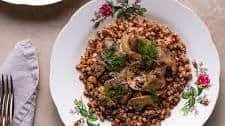 Buckwheat Kasha with Creamy Mushrooms