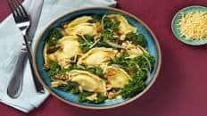 Butternut Squash Agnolotti with Kale in a Sage Brown Butter Sauce