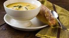 Butternut Squash Soup with Browned Butter and Sage