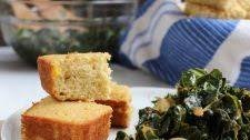 Cajun Sautéed Greens and Gluten-free Cornbread