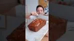 CARAMEL BANANA BREAD 😍 #shorts #food