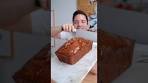 CARAMEL BANANA BREAD 😍 #shorts #food