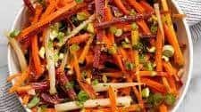 Carrot Salad with Tahini Lemon Vinaigrette