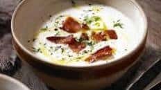 Celeriac, pancetta & thyme soup