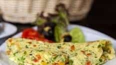 Cheese and vegetable omelette