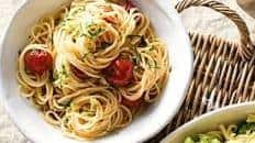 Cherry tomato and basil spaghetti