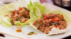 Chicken and Cashew Lettuce Wraps