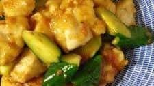 Chicken Breast, Ume and Cucumber Stir Fry