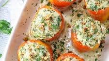 Chicken Florentine Stuffed Peppers