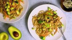 Chilled Peanut Noodle Salad with Avocado and Cucumber