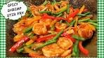 Chinese SPICY SHRIMP and Vegetable Stir Fry Recipe