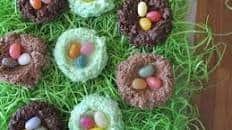 Chocolate Coconut Nests With Jelly Bean Eggs Recipe