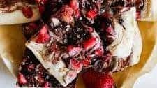 Chocolate-Covered Strawberry Greek Yogurt Bark