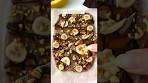 Chocolate Peanut Butter Yogurt Bark😍 #healthyrecipes ...