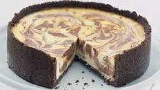 Chocolate swirled baked cheesecake