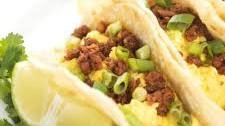 Chorizo and Egg Breakfast Tacos