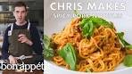 Chris Makes Spicy-Sweet Sambal Pork Noodles | From the ...