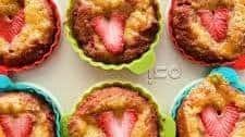 clementine curd & strawberry muffins