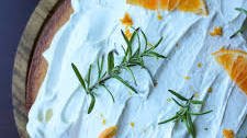 Clementine Olive Oil Cake with Whipped Rosemary Mascarpone Cream