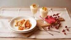 Clementine syllabub and crêpes Suzette