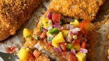 Coconut Crusted Fish with Mango Salsa