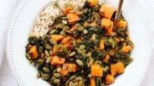 Coconut Curried Kale and Sweet Potato