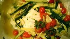 Cod and Spring Vegetables en Papillote