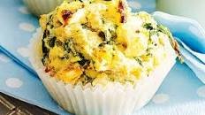 Corn, spinach and feta muffins