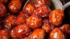 Cranberry BBQ Crockpot Meatballs